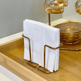 Porta Guardanapos Dourado 13,5cm - Ela Decora